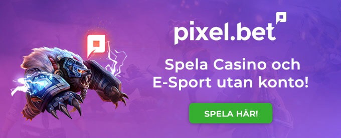 pixel.bet erbjuder casino och e-sport