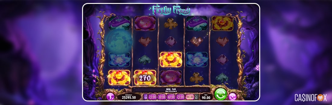 Free spins och bonusspel ger spelupplevelse i Firefly Frenzy
