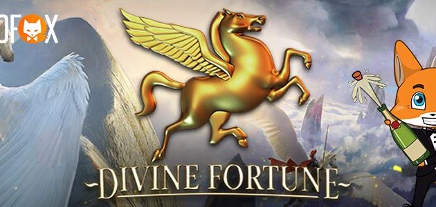Divine Fortune slot med casinofox logga