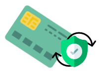 Ikon för säkerhet med kreditkort