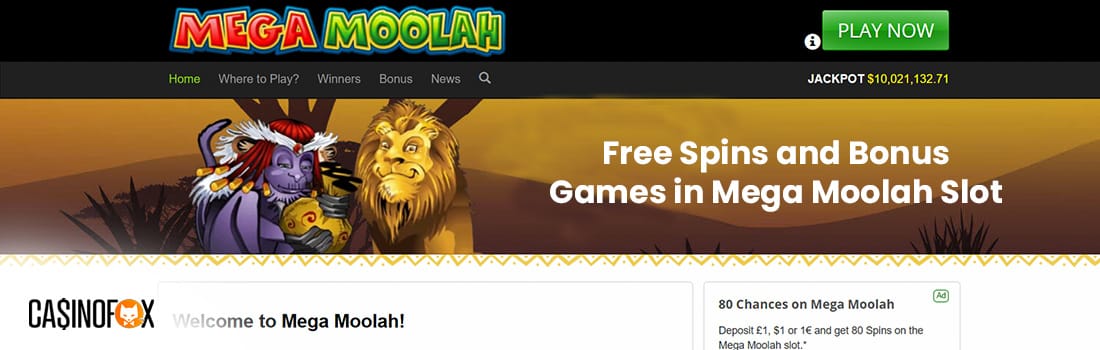 Free spins och bonusspel i Mega Moolah
