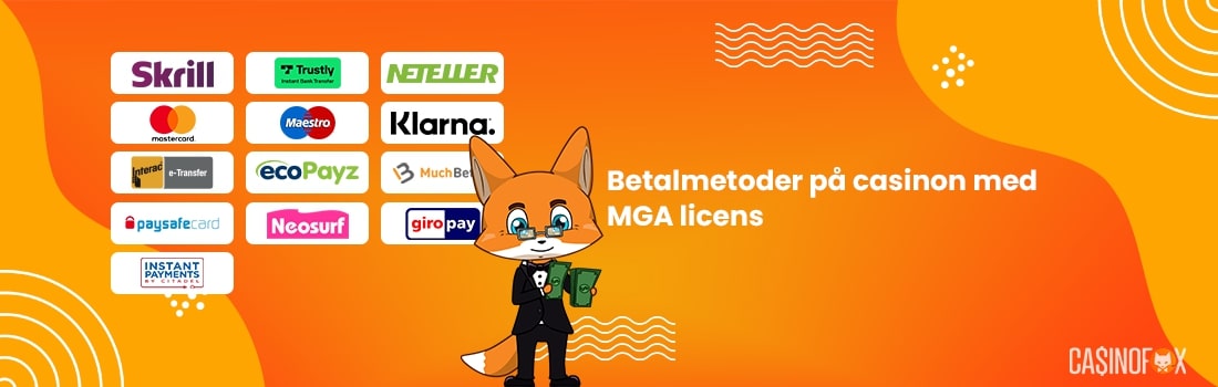 Hitta bästa betalningsmetoder på MGA casino utan svensk spellicens