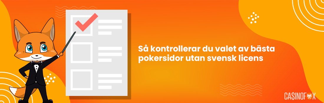 Så hittar du bästa pokersidor utan svensk licens