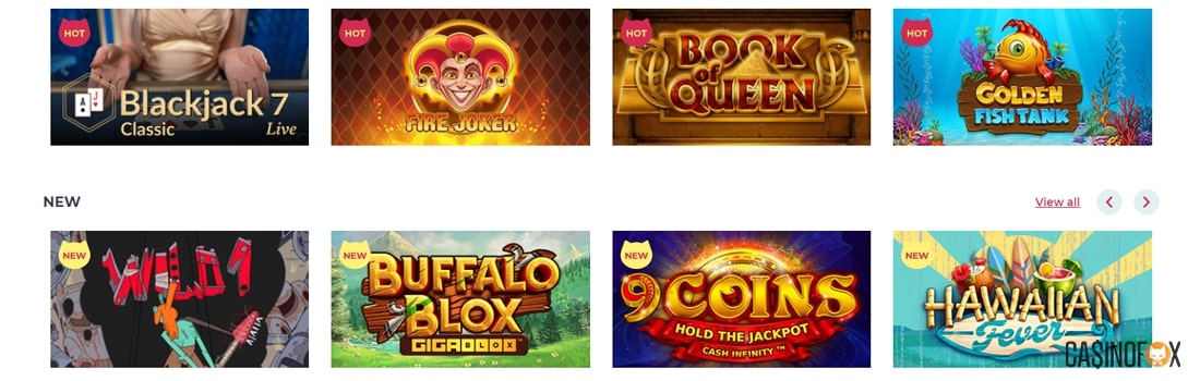 Hitta dina casinofovoriter i Maneki spelutbud med många heta slotspel