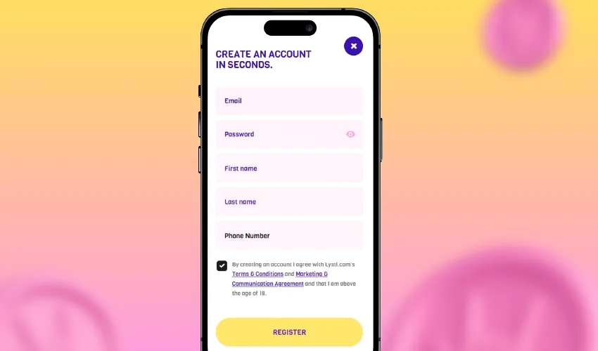 Lysti casino registrering i mobilen