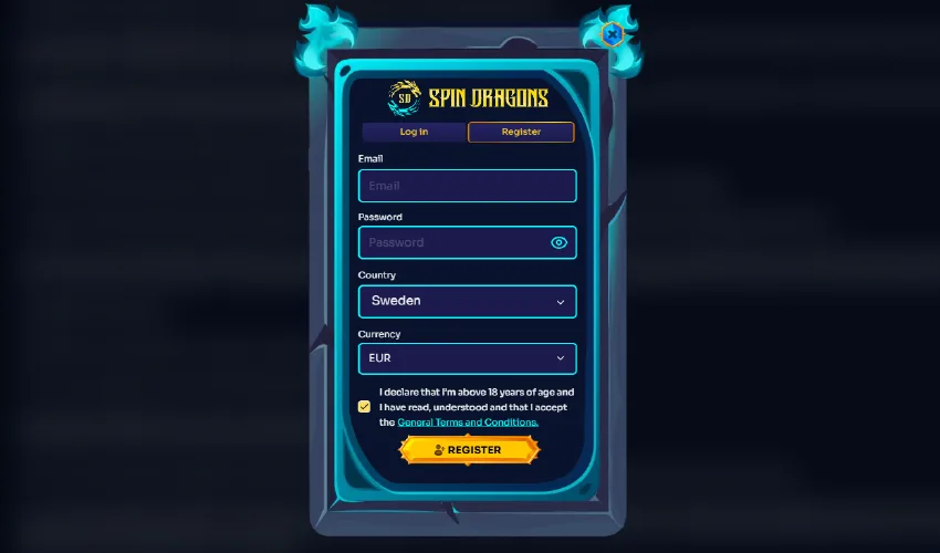 Spin Dragons casino registrering