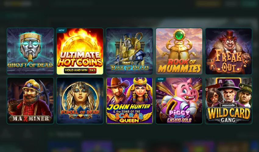 Spinzen casino spelutbud. Ghost of Dead. New Ultimate Hot coins Hold and win 3x3. Rise of Dead. Book of Mummies. Freak out. Maxminer. Scroll of Dead. John Hunter & the Tomb fo the Scarab Queen. New Piggy Blity Casino Gold. Mergeup Wild Card Gang.
