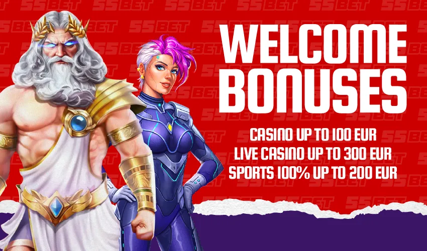 55bet casino bonus