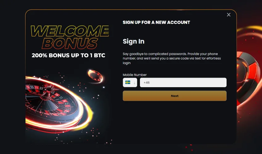 Instant casino registrering
